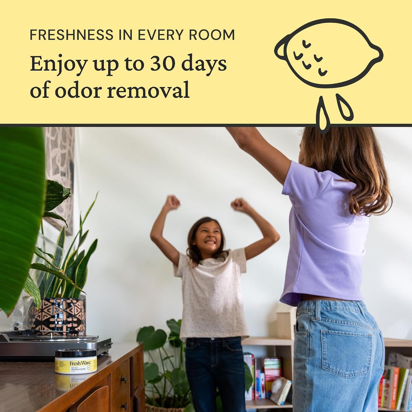 Fresh Wave Original Odor Eliminator Gel 3-Pk 7 oz - Air Freshener for Home | Plant-based essential oils. Lasts 15-30 days per jar. No plug-in needed. Pet-safe, closet and bathroom deoderizer.
