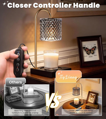 TigQiang Candle Warmer Lamp with Timer, Birthday Gifts for Women, Amber