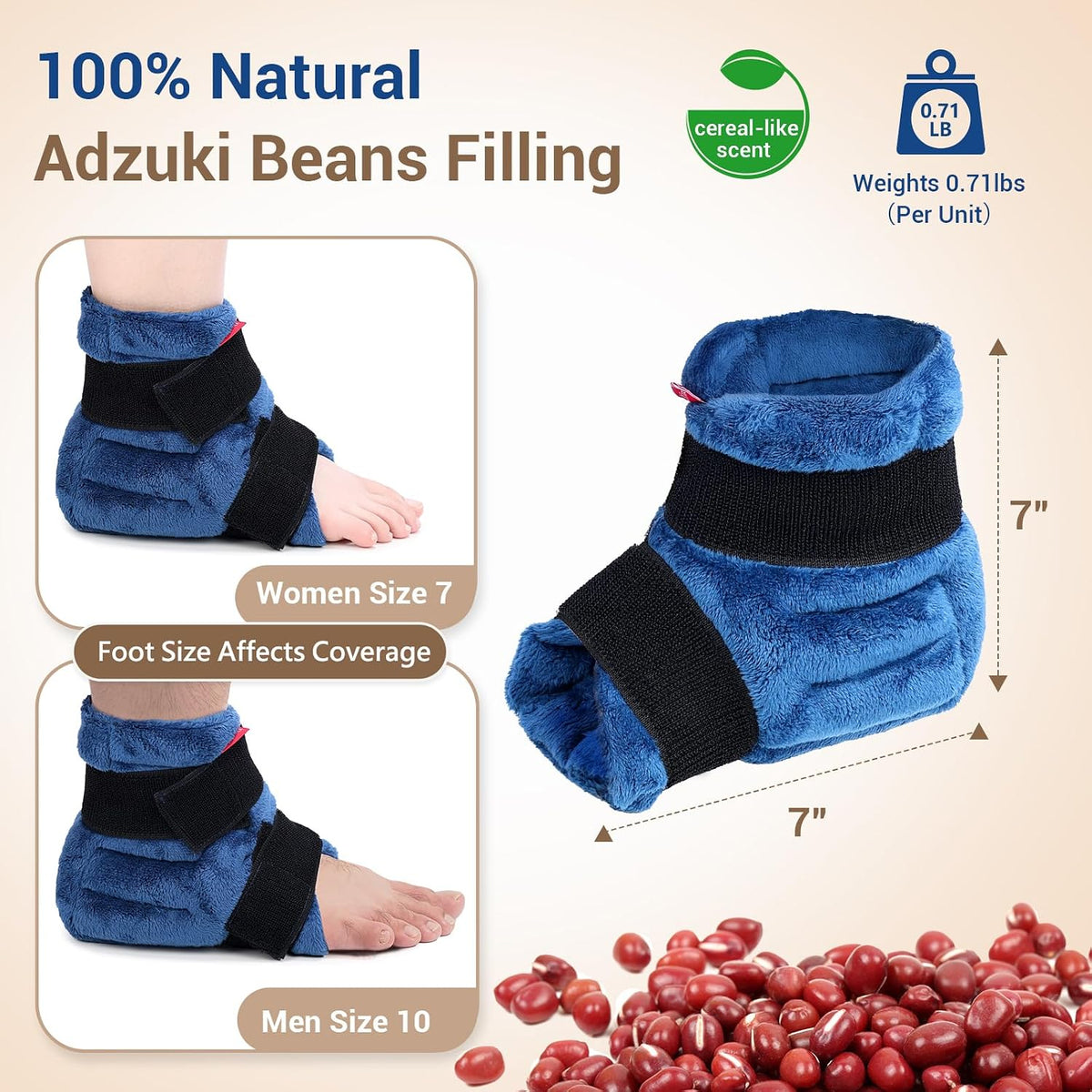 Comfytemp Microwavable Heated Slippers, Moist Heat Pads for Feet and Ankles