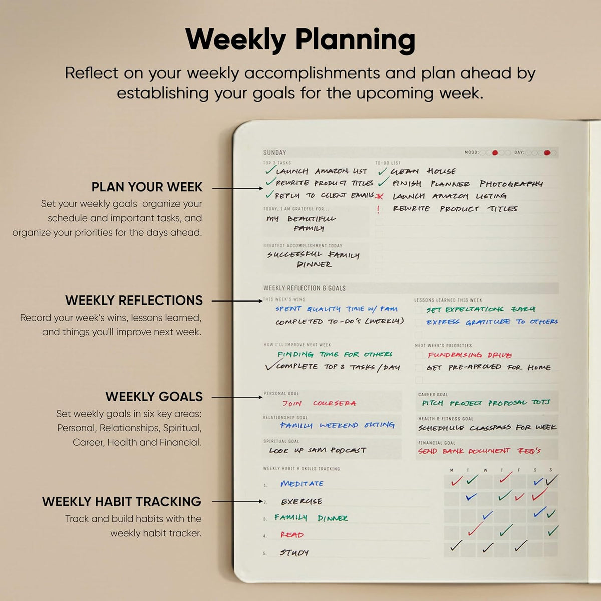 Dated, 2026 Planner, 5.8” x 8.3” - The #1 Productivity Planner to Achieve Your 2026 Goals - Planner 2026-2027 by PRODUCTIVITY STORE (A5, GREY)