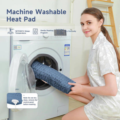 NBKLS Heating Pads for Back Neck Shoulder Pain, Electric Heating Pad Auto Shut Off, Fast Heat, Large Heating Pad Christmas Gift for Women Men, Birthday Gifts for Mom Dad (Blue)