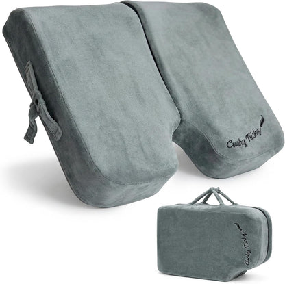 Cushy Tushy Premium Foldable Travel Seat Cushion - for Relief of Lower Back, Sciatic, Butt and Tailbone Pain - for Home & Office Use, Perfect for Travel or Driving - Coccyx Seat Cushion