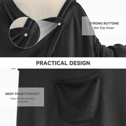 IFNOW Fleece Wearable Blanket with Sleeves, Oversized Snuggle Robe