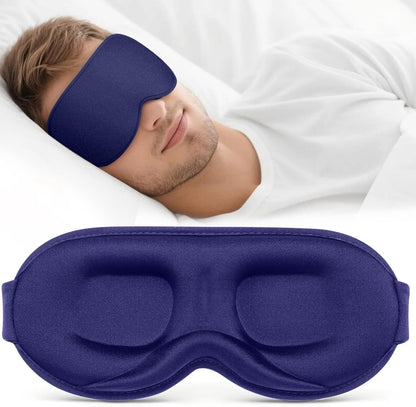 Vynix® Sleep Mask for Men Women - 100% Blackout Eye Masks for Sleep - 3D Soft Sleeping Mask for Side Sleepers - Zero Pressure Lash Extensions Eye Cover Shade for Airplane Travel Essentials, Black