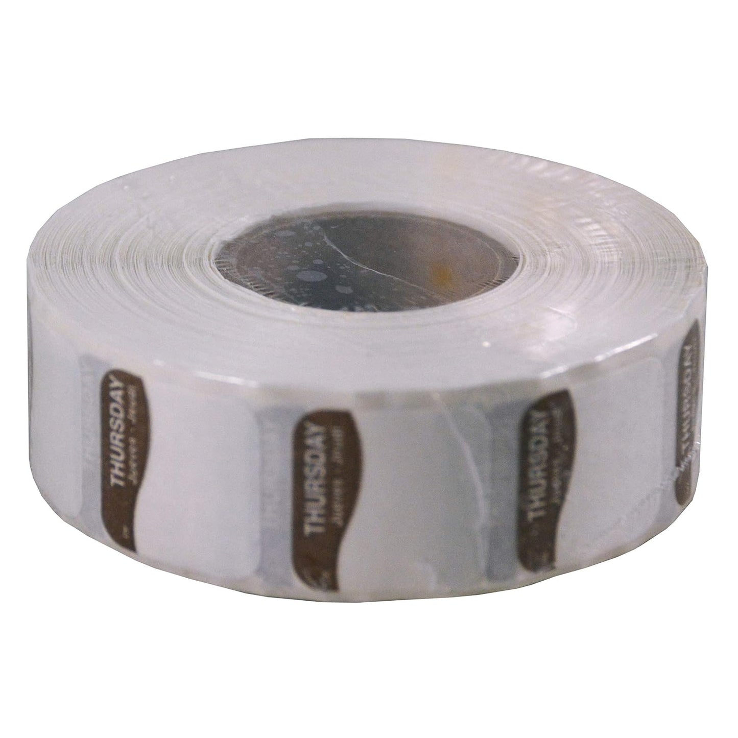 DayMark Day of the Week Dissolvable Label, Thursday, 3/4" x 3/4", Brown (Roll of 1000)