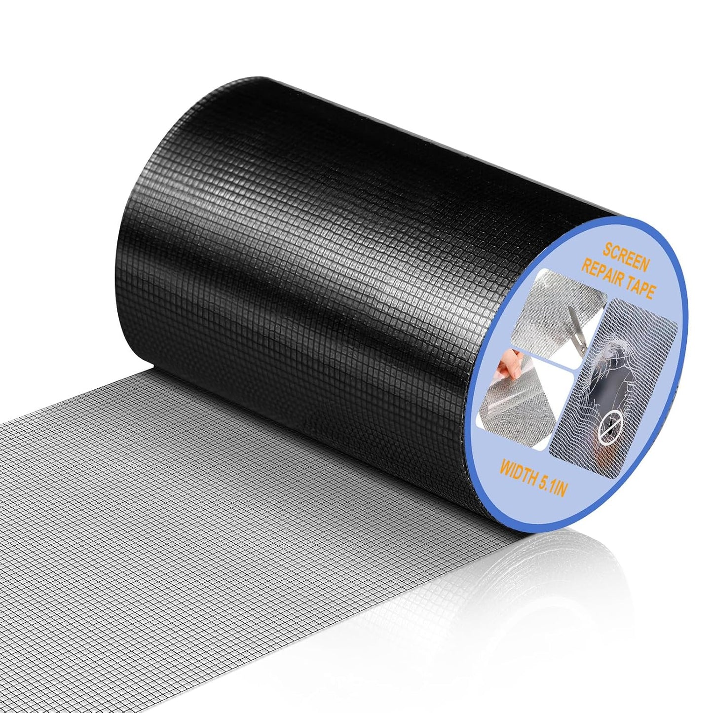 CroBlissful 5 Inch X 20 ft Extra Wide Window Screen Tape Mesh Repair, Gray | Strong Adhesive, Waterproof Fiberglass, Screen Repair Kit Patch, for Window Door Tears Holes