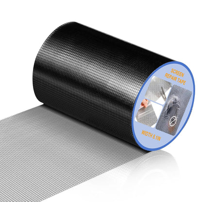 CroBlissful 5 Inch X 20 ft Extra Wide Window Screen Tape Mesh Repair, Gray | Strong Adhesive, Waterproof Fiberglass, Screen Repair Kit Patch, for Window Door Tears Holes