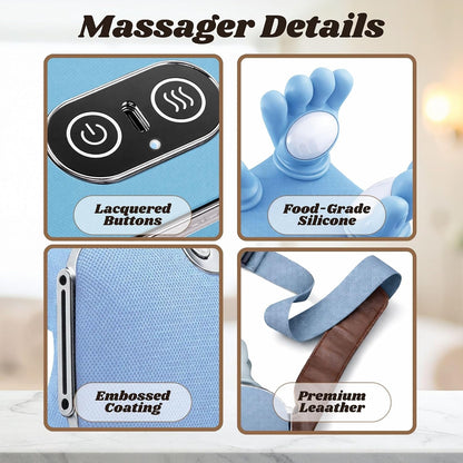 LIVINGPRO Neck & Shoulder Massager with Heat, Deep Tissue Shiatsu with Bionic Palm 4D Kneading, Simulated Human Hand Massage, 3 Adjustable Intensities, Portable Pain Relief for Home & Office