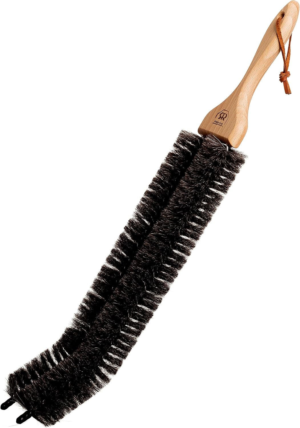 Redecker Natural Pig Bristle Radiator Brush with Oiled Beechwood Handle, 18-1/2-Inches