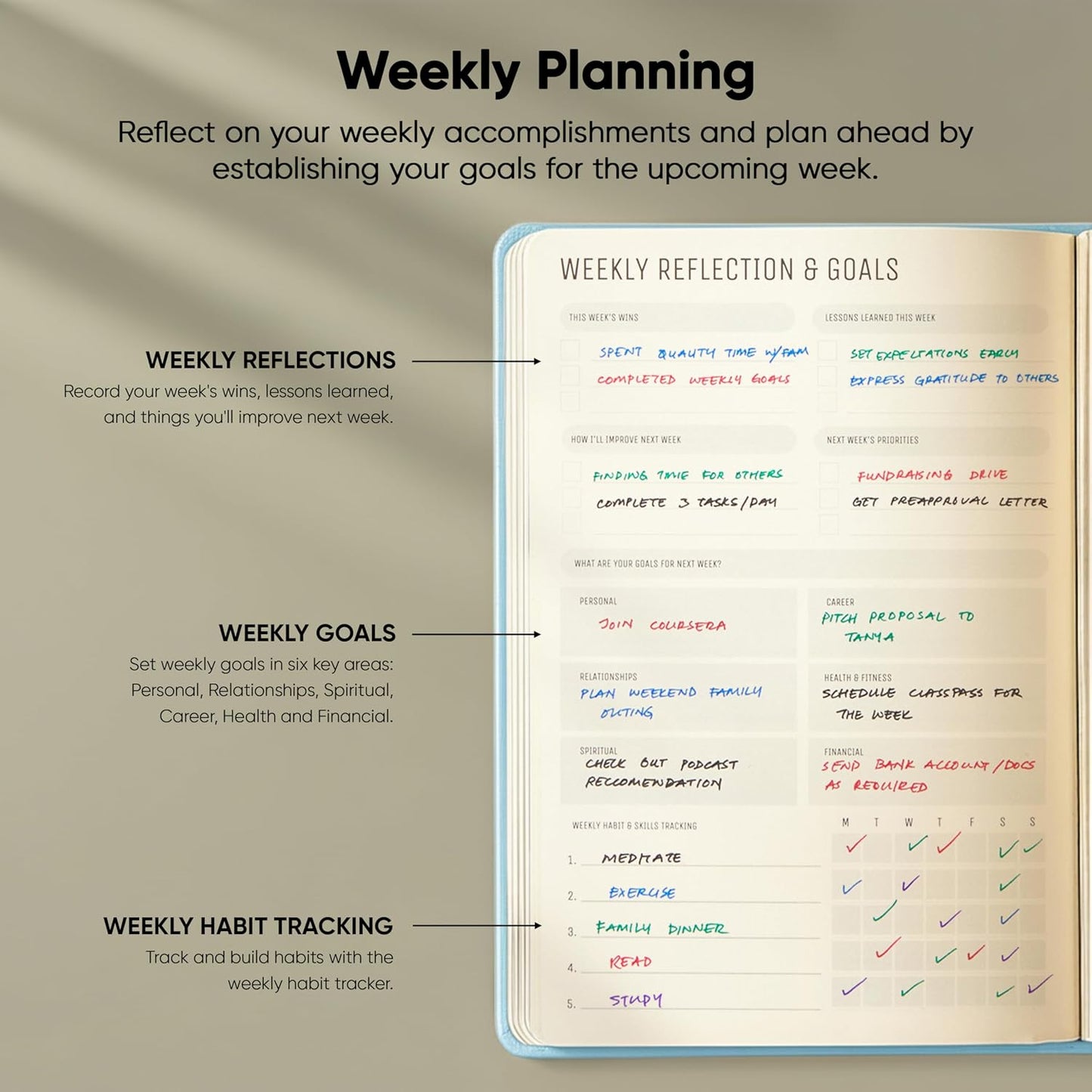 Dated, 2026 Planner, 5.8” x 8.3” - The #1 Productivity Planner to Achieve Your 2026 Goals - Planner 2026-2027 by PRODUCTIVITY STORE (A5, GREY)