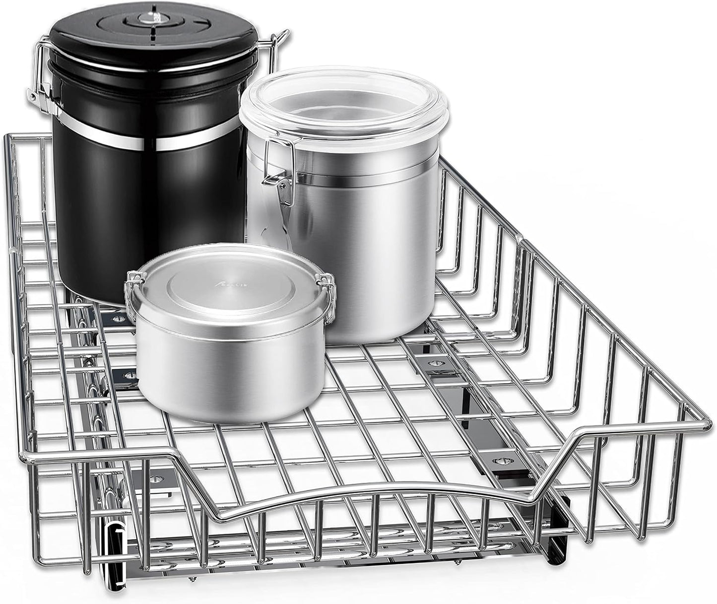 Simple Houseware Under Cabinet Pull Out Sliding Shelf, 21" Dx11 W, Chrome