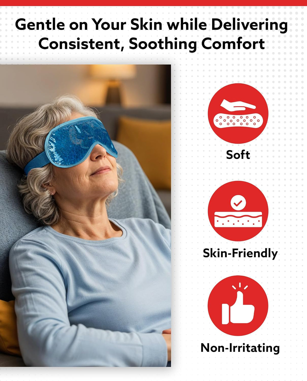 Alpi Plush Gel Beads Hot/Cold Eye Mask, Relaxation & Tension Comfort