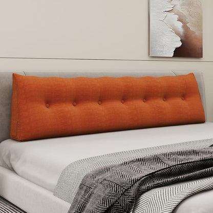Headboard Wedge Pillows for Sitting Up in Bed Rest Adult，Triangular Upholstered Stuffed Reading Pillow for Sofa Couch Back Cushions Lumbar Body Support Dorm Bedroom（King，Corduroy Gray）