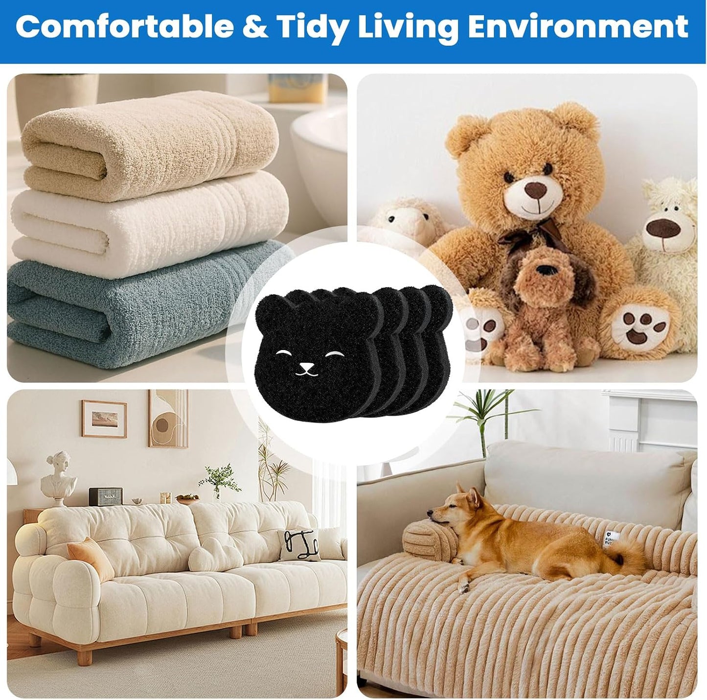 Pet Hair Remover for Laundry, 2026 Upgraded Pet Hair Catcher for Washing Machine, Reusable Dryer Pet Hair Balls and Lint Traps,Effective Dog Cat Fur Cleaner for Bedding,Blankets,Couch,Clothes (4 Pack)