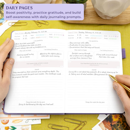 Legend Positivity Journal with Prompts – Guided Daily Affirmation Journal for Women & Men – Mental Health, Gratitude & Reflection Diary (Lavender)