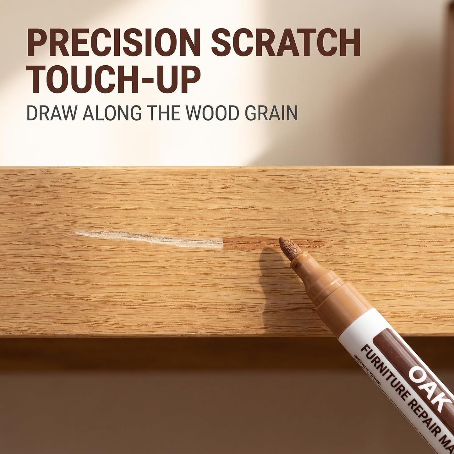 Black Furniture Repair Wood Cabinet Floor Touch Up Markers Scratch Filler Remover - Mahogany Wood Polish and Care Wood Floor Markers Repair Kit(ZS295)