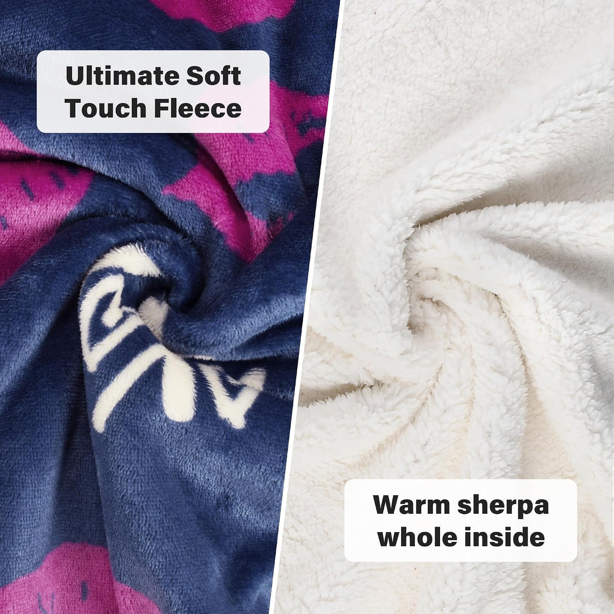 Catalonia Sherpa Wearable Blanket with Sleeves and Pocket for Adults