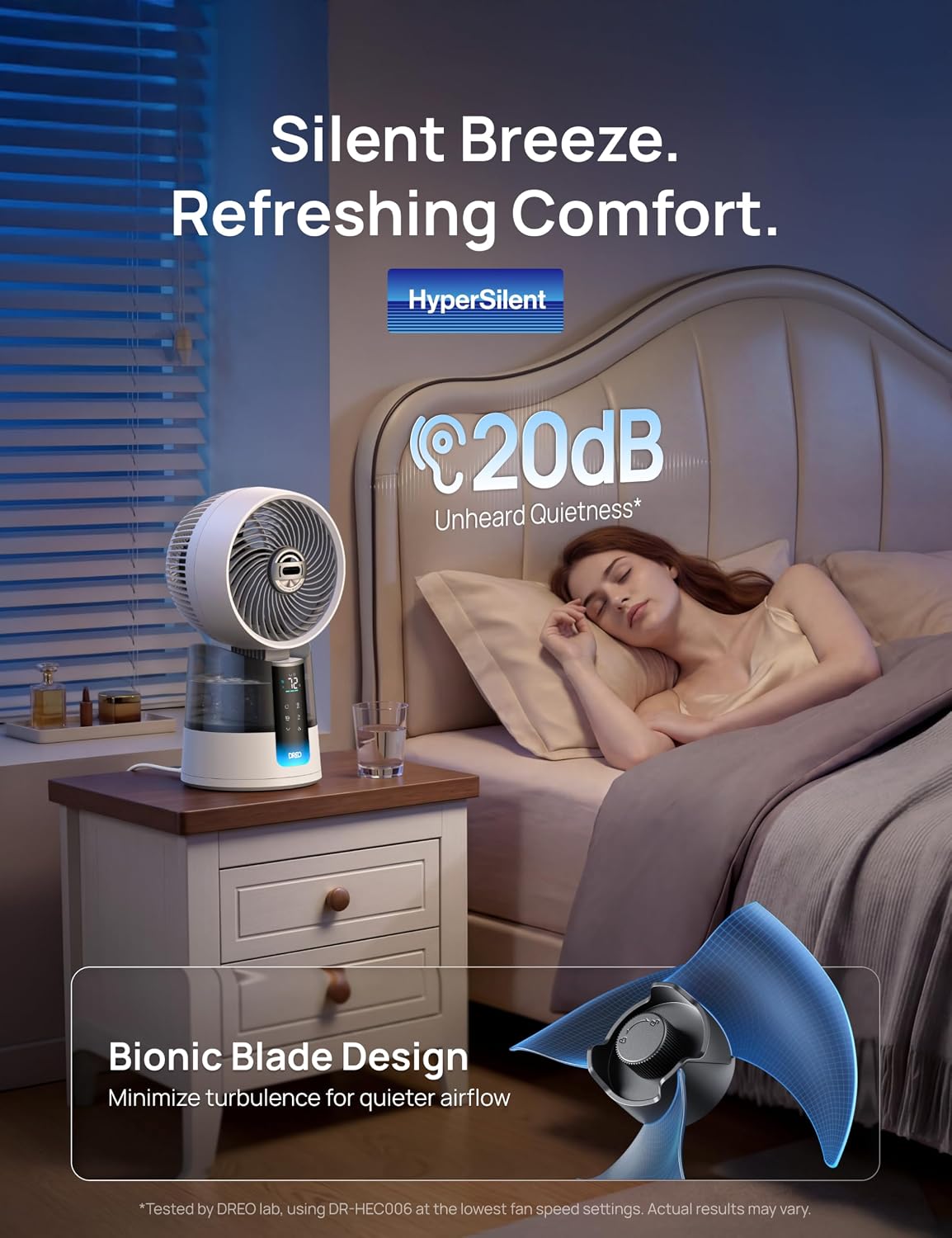 DREO TurboCool Misting Fan 516, 5℉ Drop Cooling Fans that Blow Cold Air | 150°+30° Omni-directional Oscillating, Evaporative air cooler, 26 ft/s Wind, Ultrafine Mist, 20dB, 6 Speeds 2 Modes, White