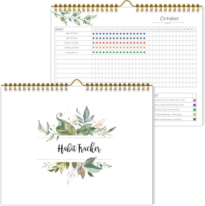 Habit Tracker Calendar Undated for Daily, Weekly & Monthly, 7.5" x 10"