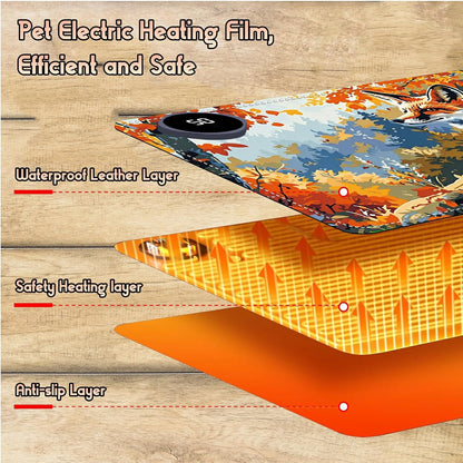 Heated Desk Pad Heated Large Mouse Pad, Electric Quickly Warm Desk Mat with 3 Levels Heating 3 Hours Auto Shut-Off, 31.5" x 13" Warm Gaming Mousepad Hand Foot Warmer, Baby Elephant