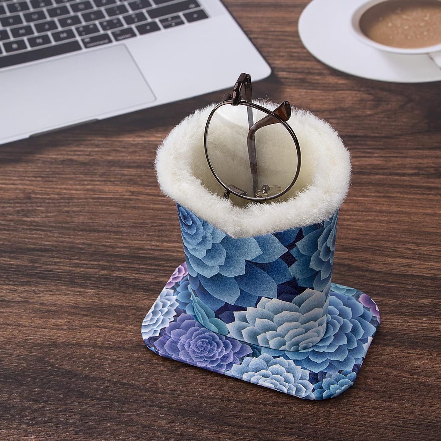 Plush Fluffy Lined Anti-scratch Eyeglasses Holder Protective Glasses Stand Case