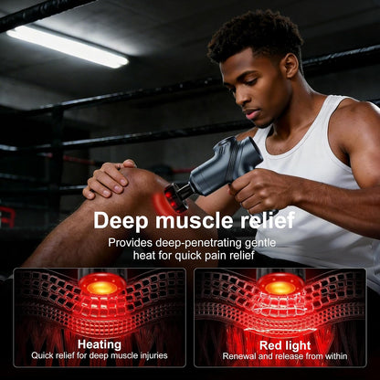 Massage Gun Deep Tissue, Silent Motor and Portable Massage Gun with 4 Interchangeable Heads for Deep Muscle Relief and Relaxation, Relax Gift