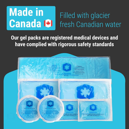 ICEWRAPS Reusable Ice Packs Compact in 4 Sizes, Soft Cooling Pack 7 Pack | Hot or Cold Use, Puncture Resistant, Flexible Ice Pack for Everyday Comfort, Multipurpose Gel Design, FSA-HSA Eligible