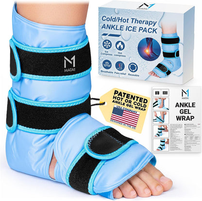 Ankle Ice Pack Wrap for Foot Pain Relief and Feet Injuries - by Mata1