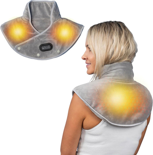 Callixe TheraWrap | Cordless Heating Pad for Neck, Shoulders, and Upper Back | Cervical Electric Massager with Instant Heat and Vibration for Pain Relief & Deep Relaxation | Ideal Gift for Mom & Dad