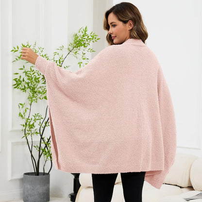 Wearable Blanket Sherpa Poncho Unique Office Work Warm Cozy Shawl TV Throw Blankets, Plush Cape Wrap for Adults