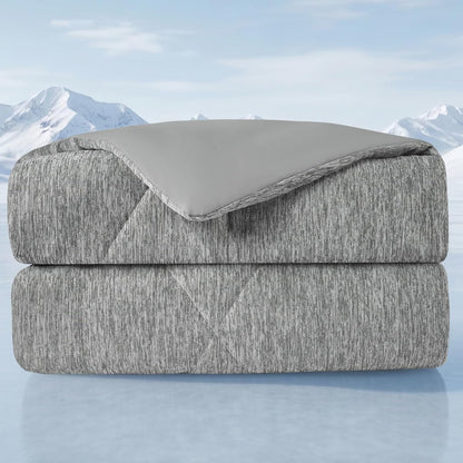 VK VK·LIVING Cooling Comforter King Size, Summer Cooling Blanket for Hot Sleepers and Night Sweats, Double-Sided Q-Max 0.45 Lightweight Breathable Soft Cooling Quilt for Bed Couch, 90"x108", Dark Gray
