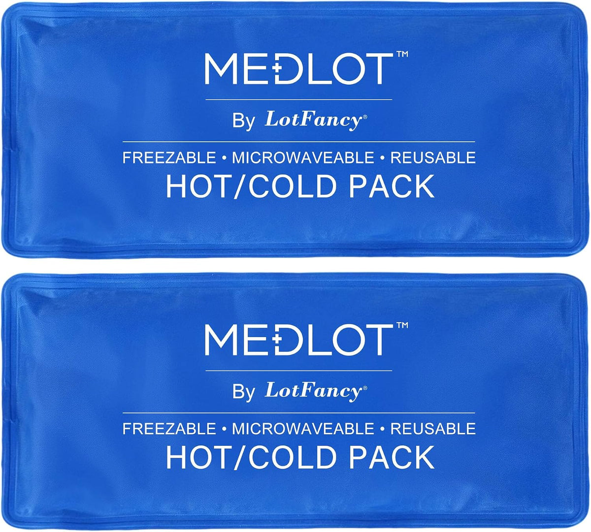 LotFancy Gel Ice Packs, 2pc Reusable Hot Cold Pack for Therapy, Heating Cooling Gel Pad, Pain Relief for Face, Head, TMJ, Wisdom Teeth, Oral Facial Surgery, Sport Injuries, Migraine, Muscle Joint