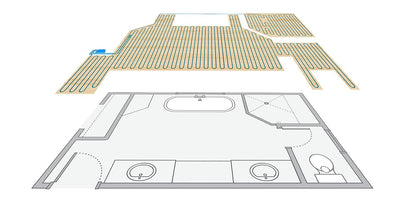 SunTouch TapeMat Electric Radiant Floor Heating Mat, Orange, 120V, 10 Sq Ft