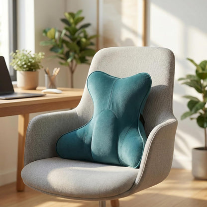 Back Pillow for Couch and Recliner, Lumbar Support Pillow for Sofa Sitting, Back Support Cushion for Office Chair, Ergonomic Back Cushion for Sitting Comfort, Slate Blue