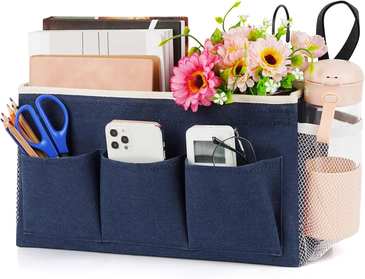 Lilithye Bedside Caddy, Bedside Storage Bag Hanging Organizer for Bunk Bed