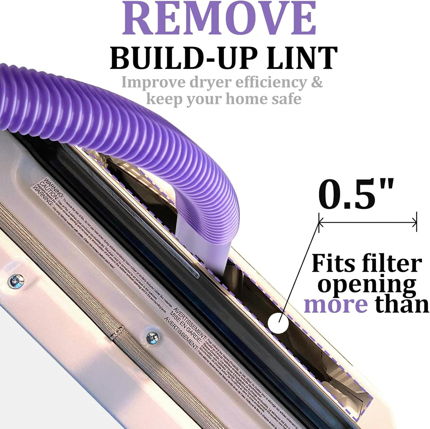 Fullclean Dryer Vent Lint Vacuum Attachments Hose for Dyson Gen5 V15 V15s V12 V11 V10 V9 V8 V7 Detect Absolute Cyclone Outsize Slim Nozzle Crevice Flexible Lint Removal Tool Dryer Vent Cleaner Kit