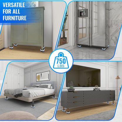 Furniture Sliders Appliance Rollers Furniture Mover with Wheels | Moving System with Roller Set Furniture Movers with Wheels Heavy Duty Appliance Roller Dolly for Couches appliance mover