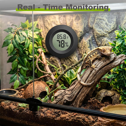 4-Pack Mini Hygrometer Thermometer, Indoor Temperature Humidity Monitor | Digital LCD Humidity Meter, Reptile Thermometer Fahrenheit (℉)/Celsius (℃) for Incubators, Greenhouse Gardens, Cellars, Jars