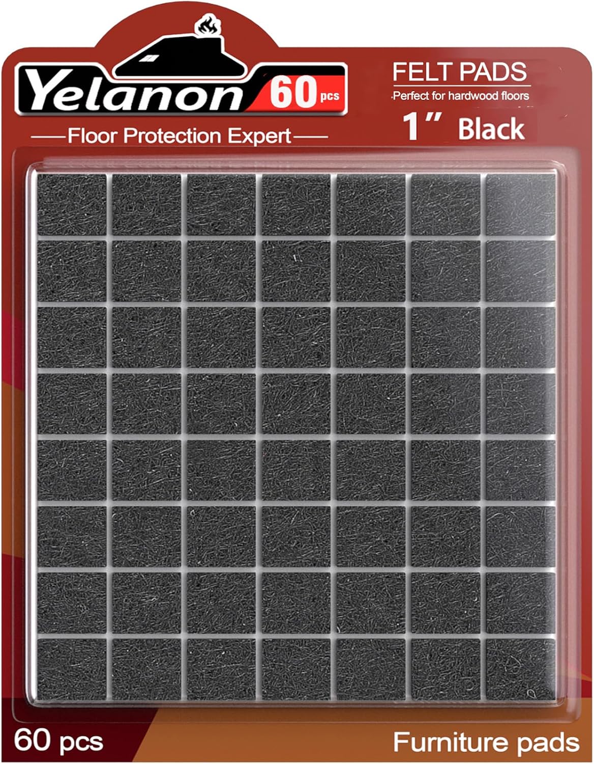 Felt Furniture Pads -182 Pcs Premium Felt Pads for Chair Legs Furniture, Floor Protectors for Hardwood Floors, Black