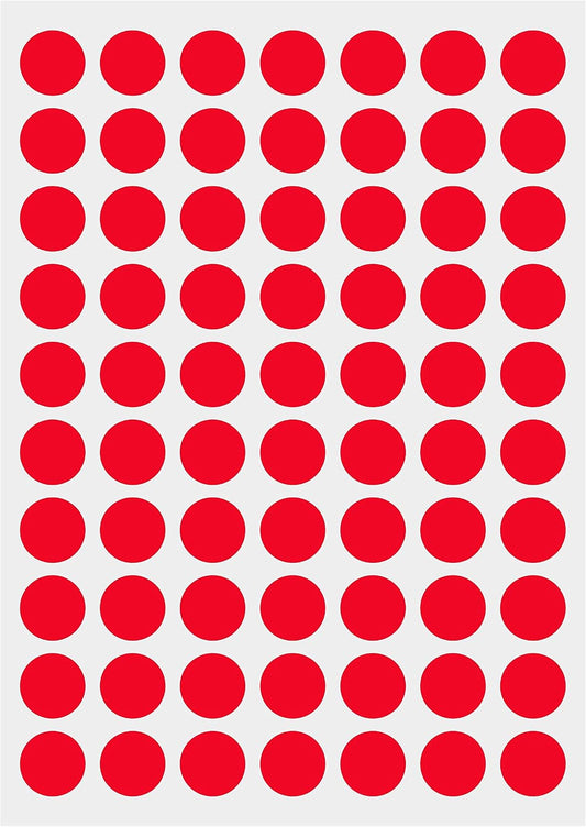 10 Colors Colored Dot Stickers, 0.75 inch Round Circle Labels for Office | 15 Sheets Per Bag,Copper Plate Paper, Writable with Markers, Permanent Adhesive, Bright Color, For School Garage Sale