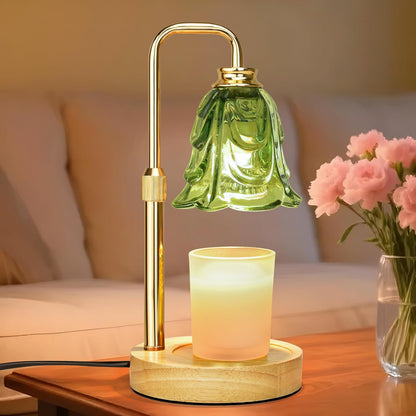 XJZJY Pink Flower Candle Warmer Lamp with Timer, Birthday Gifts for Women