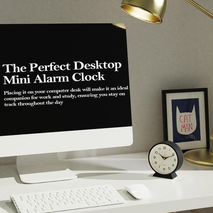 AYRELY® 4.5" Analog Alarm Clock, Small Retro Desk Clock and Table Clock