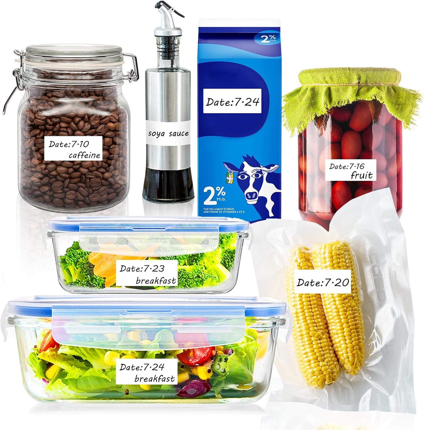 1200 Blank Removable Freezer Labels with Perforation Line for Easy Distribution and Use. Waterproof and Oil-Resistant, Suitable for Food Containers, Jars, and Kitchen Organization.(1 "x 3")