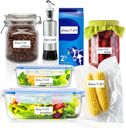 1200 Blank Removable Freezer Labels with Perforation Line for Easy Distribution and Use. Waterproof and Oil-Resistant, Suitable for Food Containers, Jars, and Kitchen Organization.(1 "x 3")