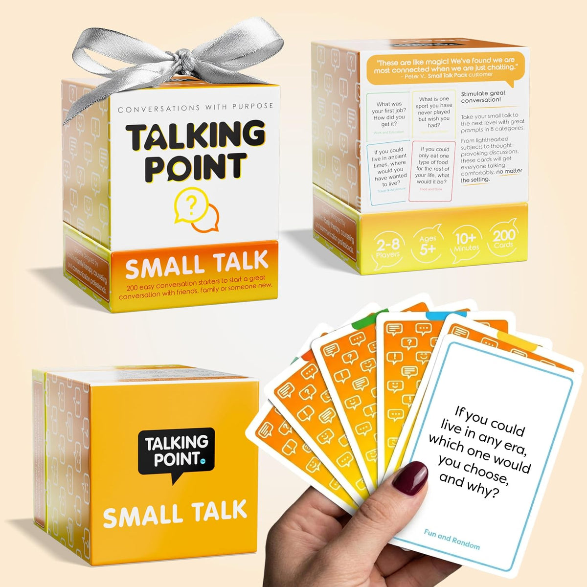 200 Fun Icebreaker Cards, Easy Small Talk Conversation Starters for Adults