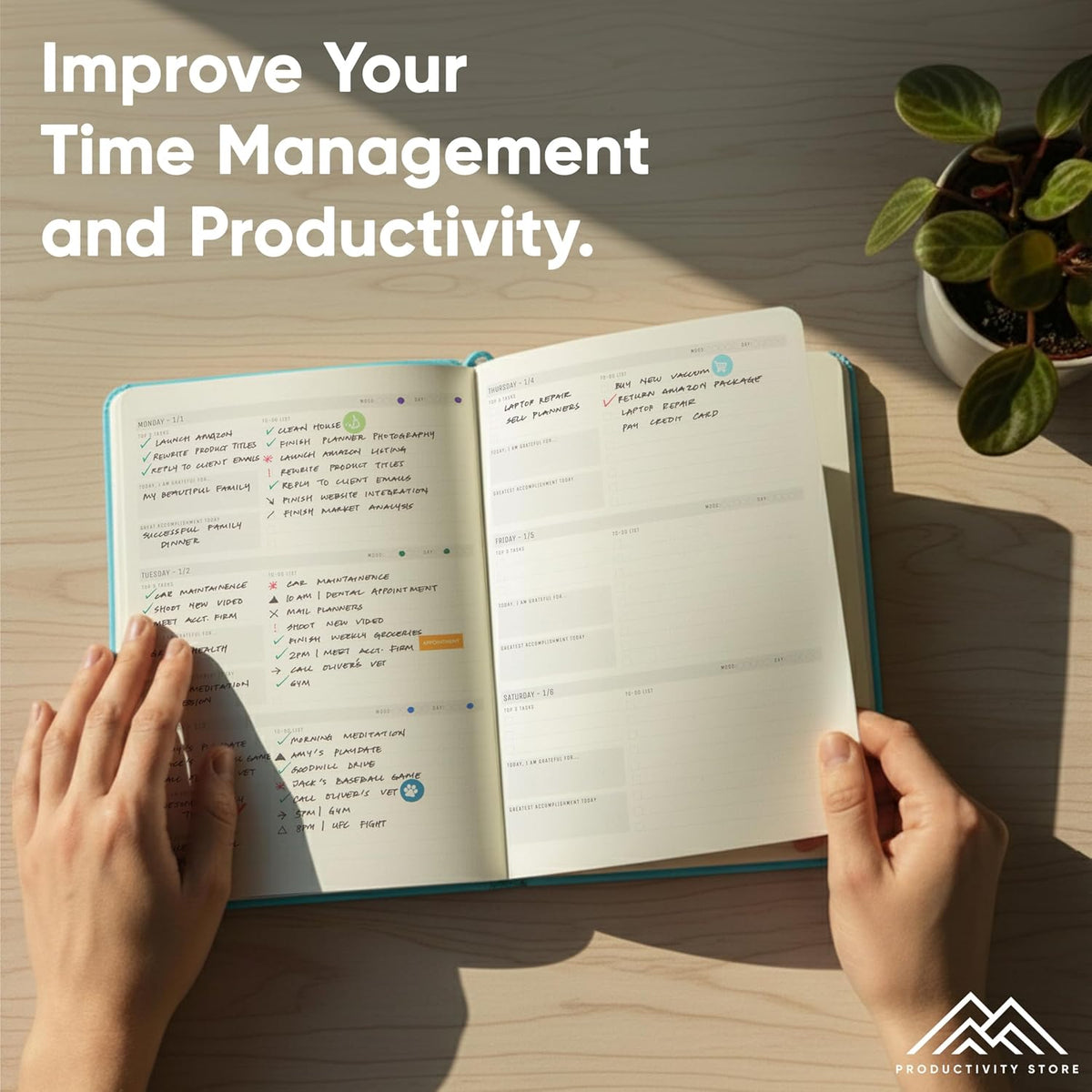 Dated, 2026 Planner, 5.8” x 8.3” - The #1 Productivity Planner to Achieve Your 2026 Goals - Planner 2026-2027 by PRODUCTIVITY STORE (A5, GREY)