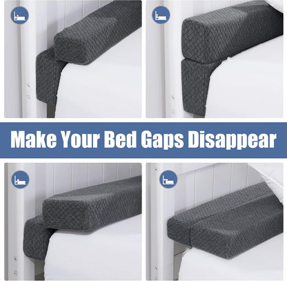 Flodable Pillow for Headboard Gap,Bed Gap Filler Queen Size,Adjustable Bed Wedge Pillow for Headboard,Rectangular Bed Gap Filler,Foam Mattress Gap Filler(Gray,Queen)