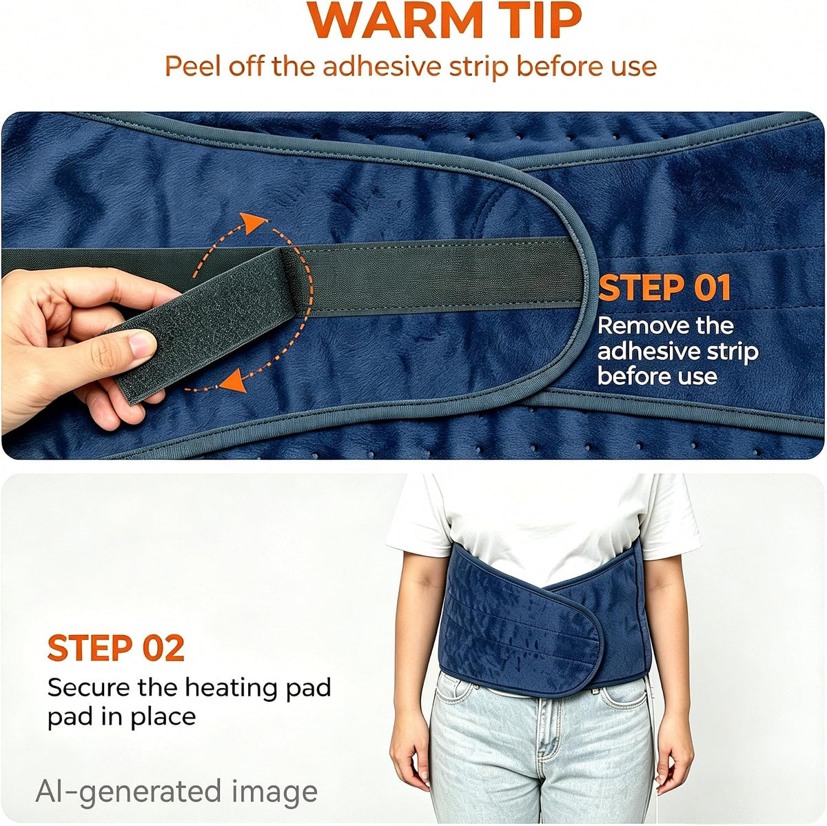 IGXHAVIZ Heating Pad with Adjustable Belt