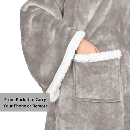 Catalonia Wearable Blanket with Sleeves & Foot Pocket for Adults | Soft Fleece Throw Wrap with Hands-Free Comfort, Perfect for Reading, TV Time & Relaxing, Christmas Gift for Women & Men