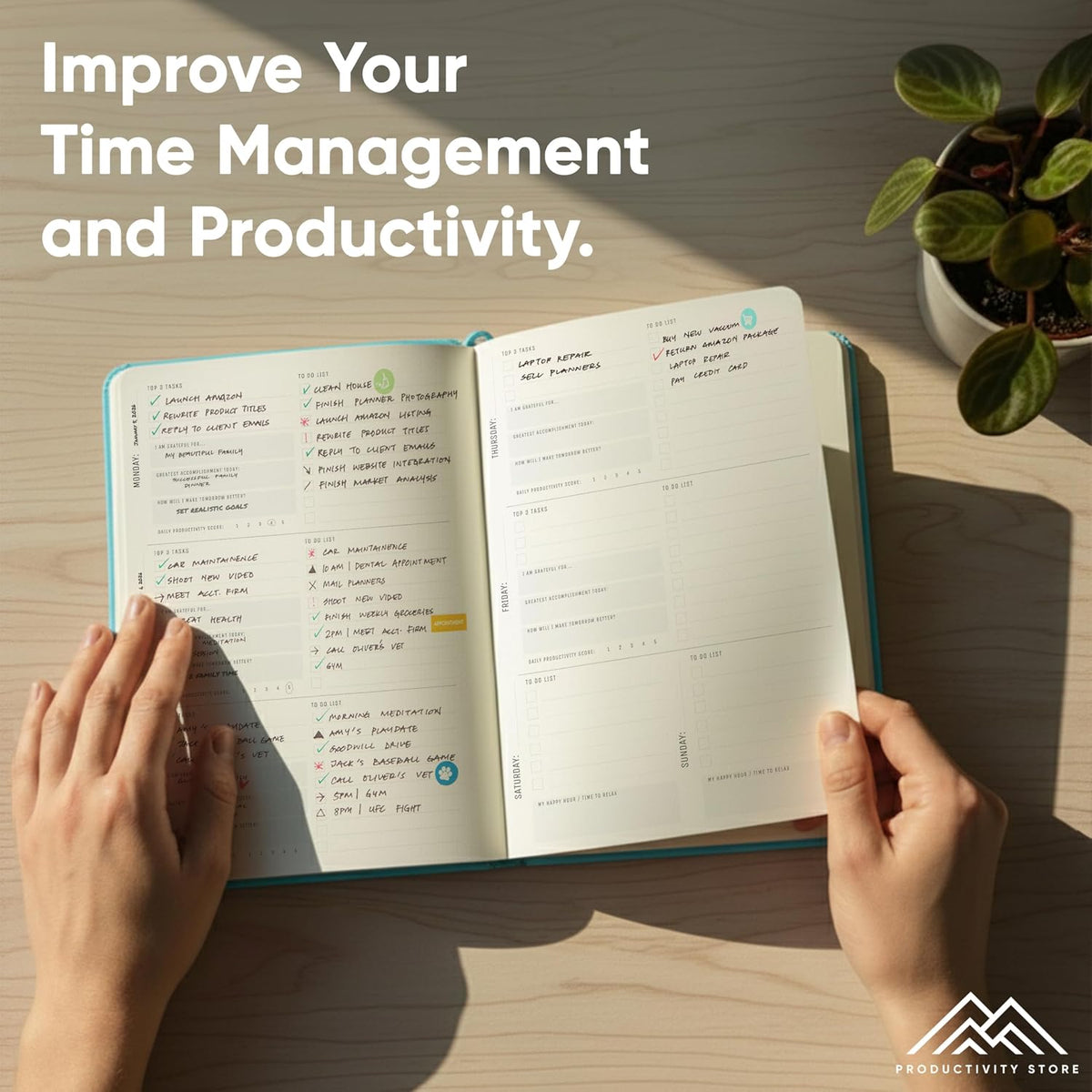 Dated, 2026 Planner, 5.8” x 8.3” - The #1 Productivity Planner to Achieve Your 2026 Goals - Planner 2026-2027 by PRODUCTIVITY STORE (A5, GREY)
